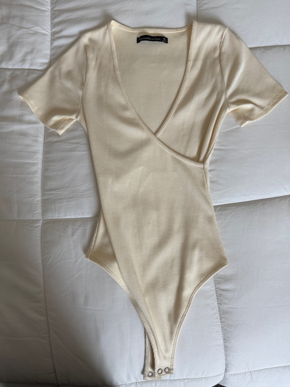 Abercrombie Short Sleeve Crossover Bodysuit